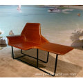 Zanotta Lama leather chaise lounge chair